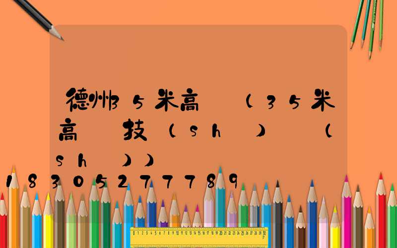 德州35米高桿燈(35米高桿燈技術(shù)參數(shù))