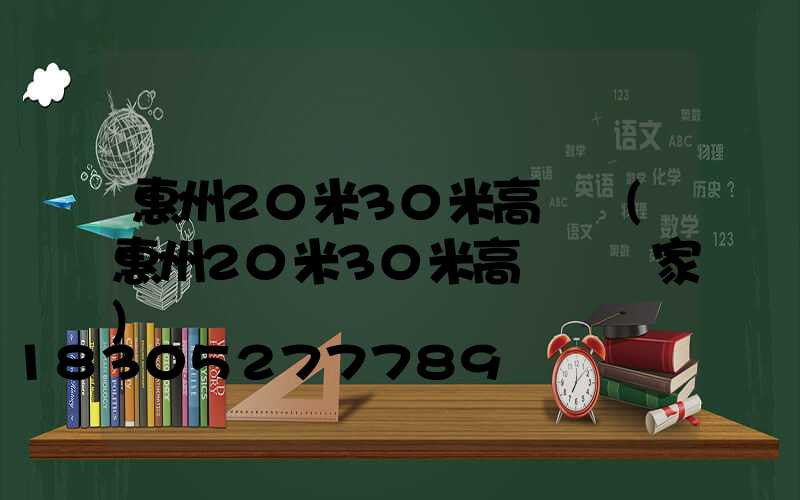 惠州20米30米高桿燈(惠州20米30米高桿燈廠家)