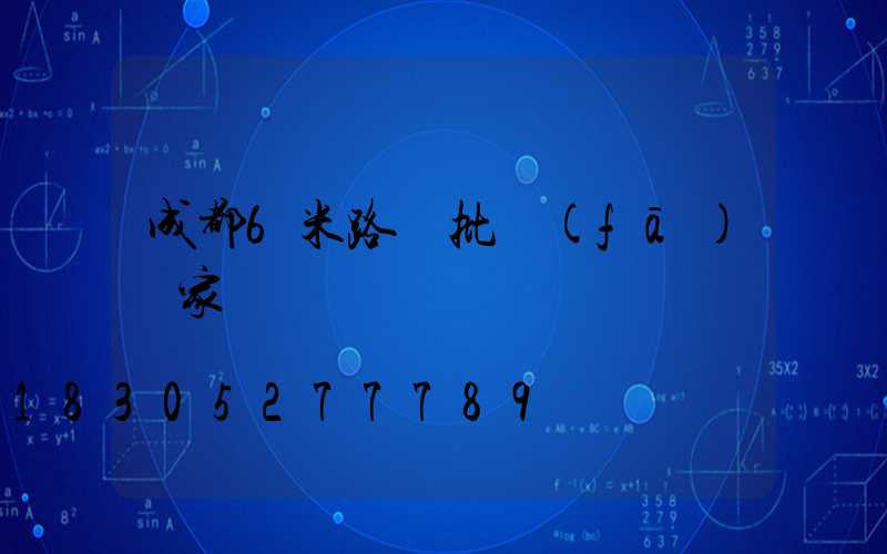 成都6米路燈批發(fā)廠家