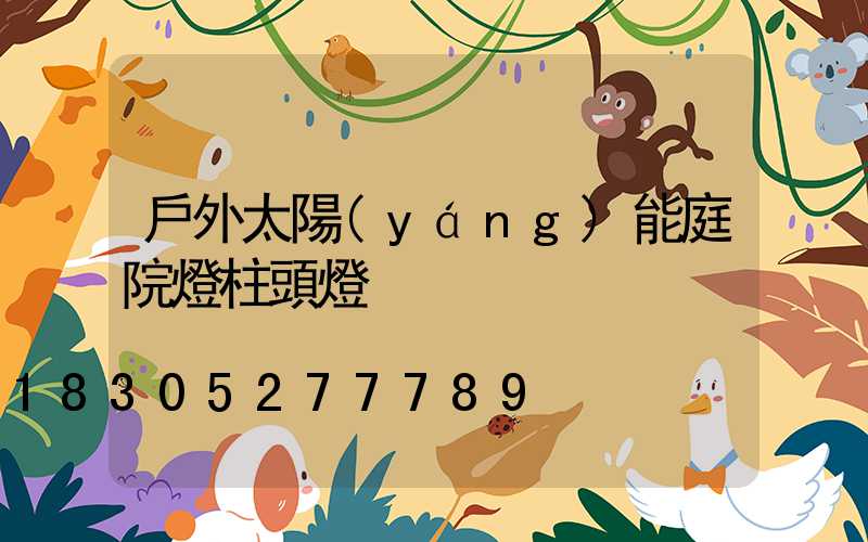 戶外太陽(yáng)能庭院燈柱頭燈