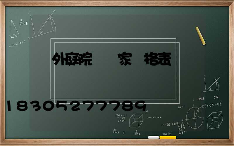 戶外庭院燈廠家價格表