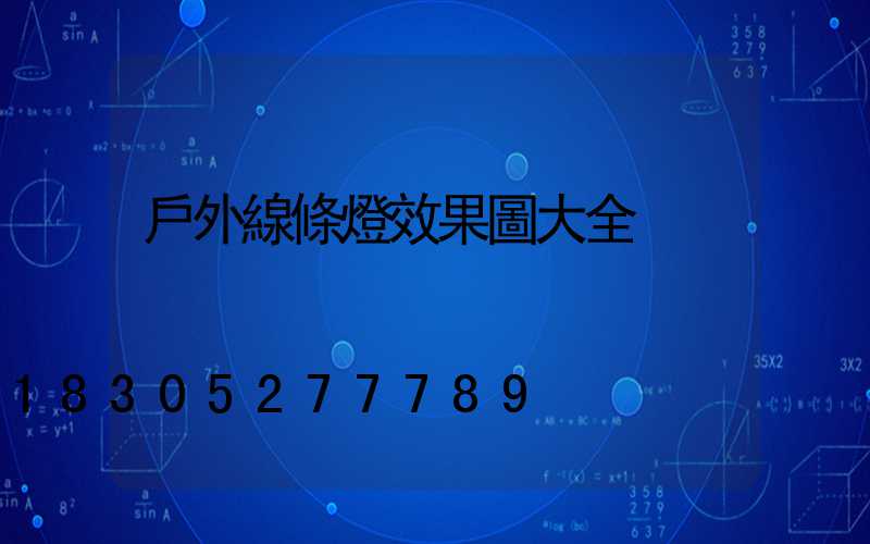 戶外線條燈效果圖大全