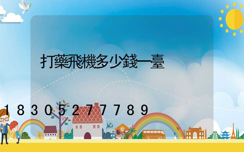 打藥飛機多少錢一臺