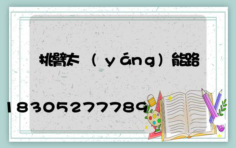 挑臂太陽(yáng)能路燈