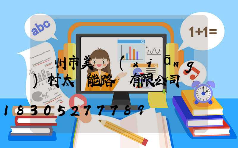 揚州市美麗鄉(xiāng)村太陽能路燈有限公司
