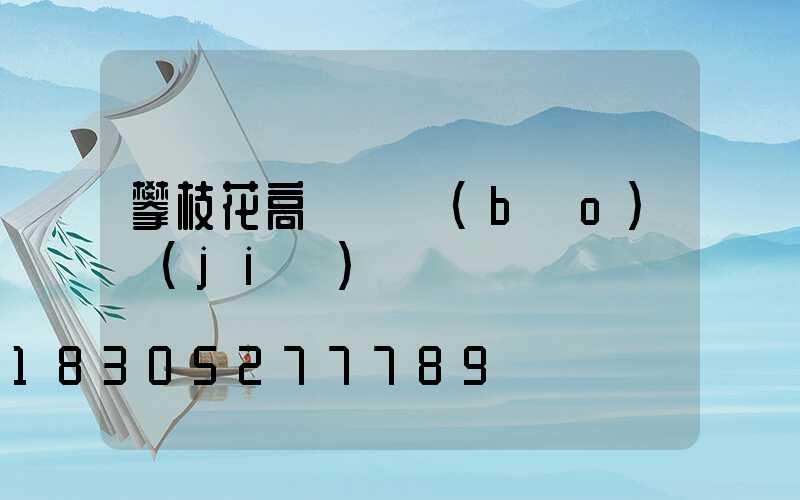 攀枝花高桿燈報(bào)價(jià)單