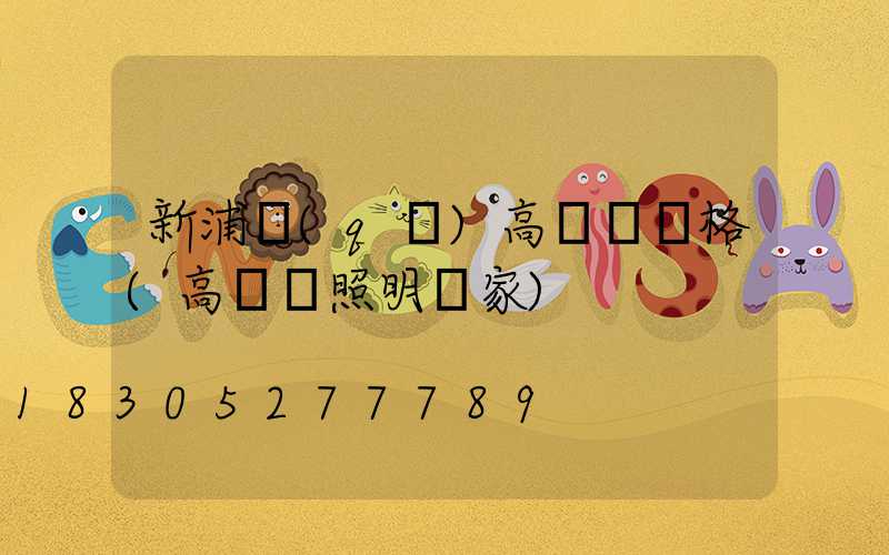 新浦區(qū)高桿燈價格(高桿燈照明廠家)