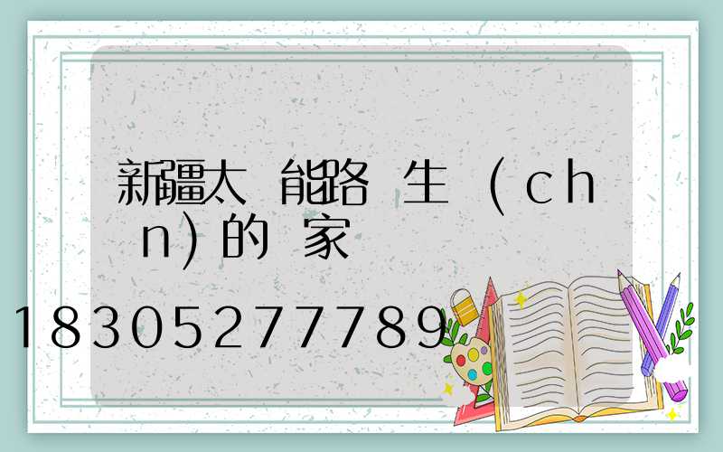 新疆太陽能路燈生產(chǎn)的廠家