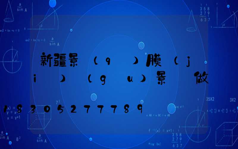 新疆景區(qū)膜結(jié)構(gòu)景觀訂做