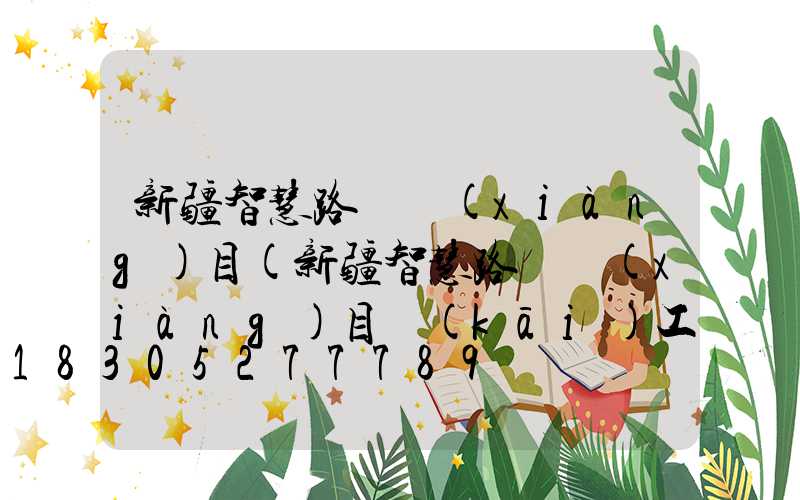 新疆智慧路燈項(xiàng)目(新疆智慧路燈項(xiàng)目開(kāi)工儀式)