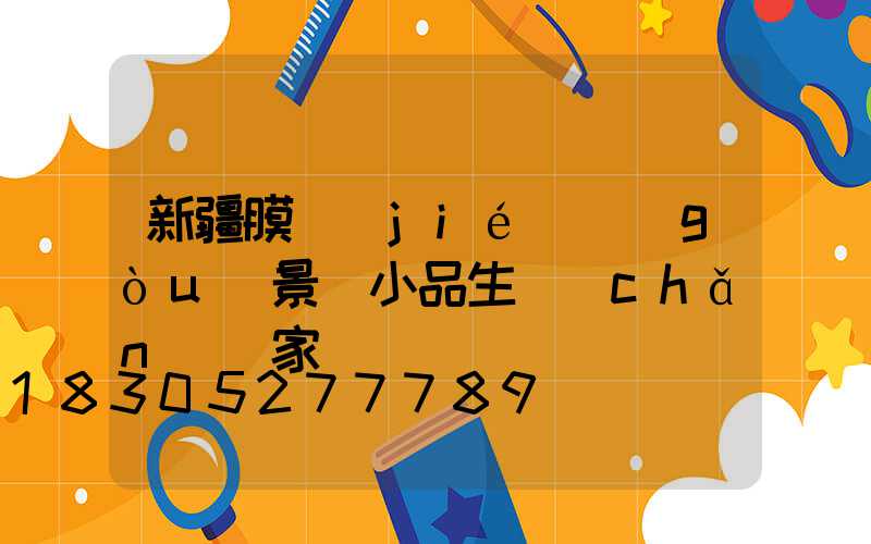 新疆膜結(jié)構(gòu)景觀小品生產(chǎn)廠家