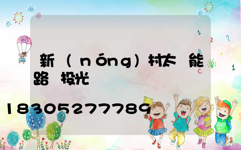 新農(nóng)村太陽能路燈投光燈