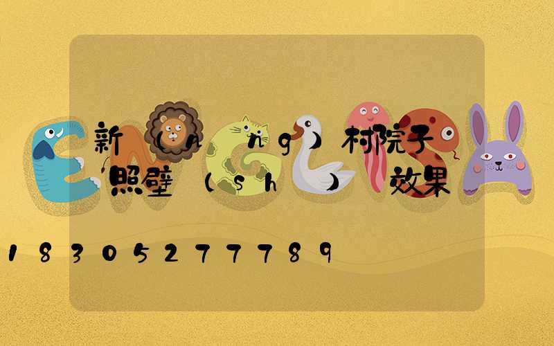 新農(nóng)村院子簡單照壁設(shè)計效果圖