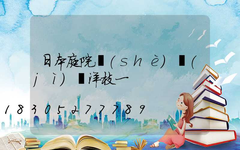 日本庭院設(shè)計(jì)師洋枝一