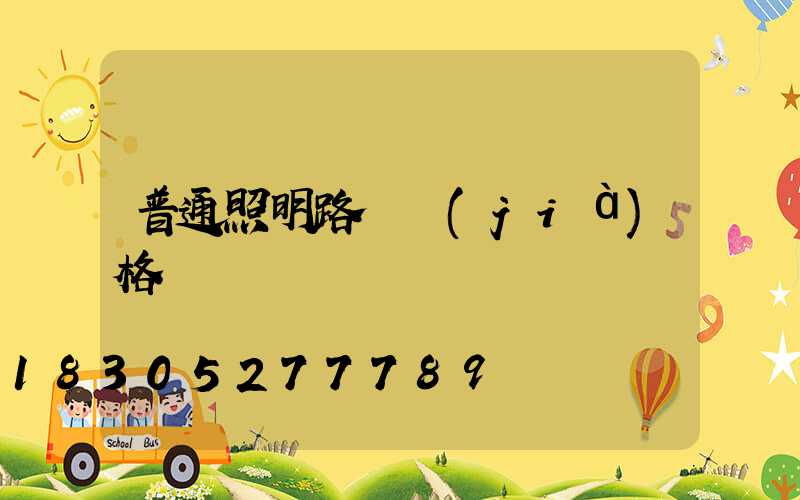 普通照明路燈價(jià)格