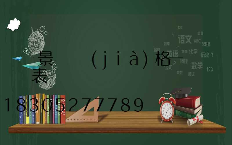 景觀燈價(jià)格一覽表