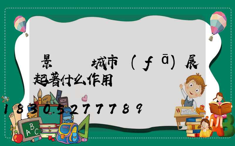 景觀燈對城市發(fā)展起著什么作用