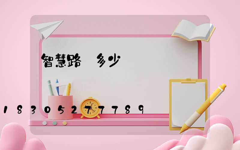 智慧路燈多少錢
