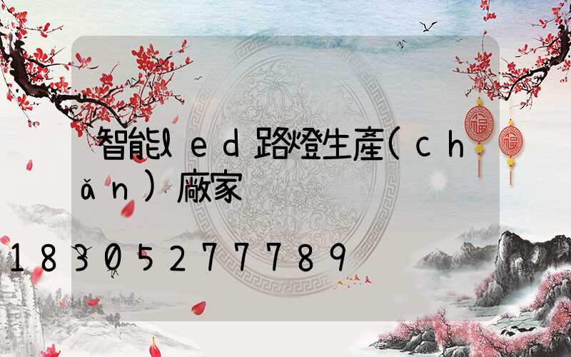 智能led路燈生產(chǎn)廠家