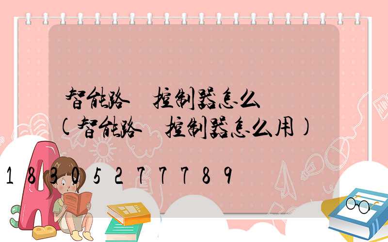 智能路燈控制器怎么調時間(智能路燈控制器怎么用)