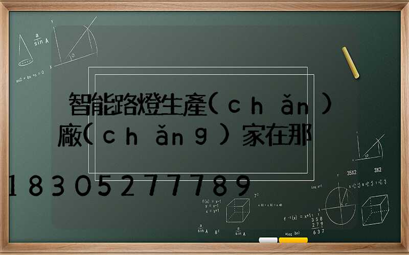 智能路燈生產(chǎn)廠(chǎng)家在那