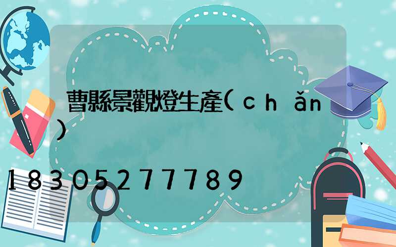 曹縣景觀燈生產(chǎn)