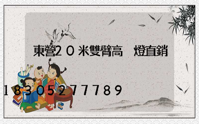 東營20米雙臂高桿燈直銷