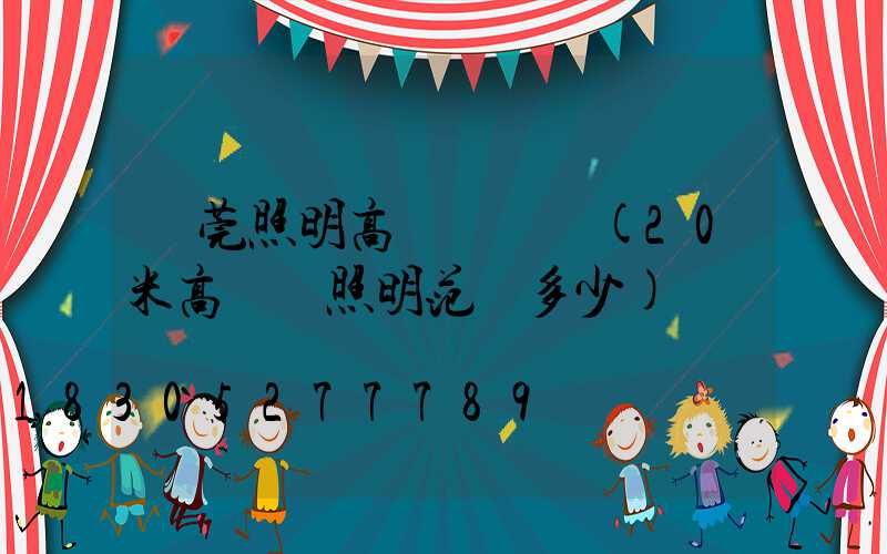 東莞照明高桿燈報價(20米高桿燈照明范圍多少)