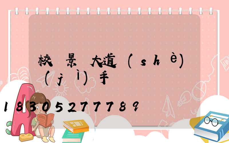 校園景觀大道設(shè)計(jì)手繪圖