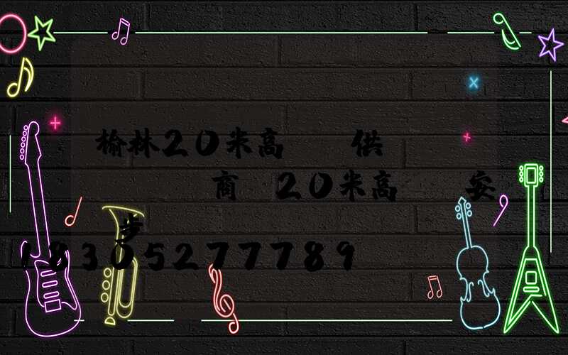 榆林20米高桿燈供應(yīng)商(20米高桿燈安裝步驟)