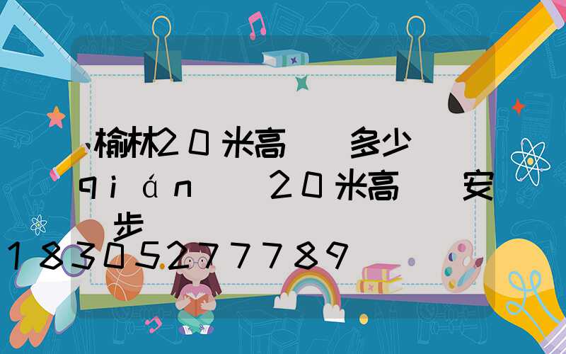 榆林20米高桿燈多少錢(qián)(20米高桿燈安裝步驟)