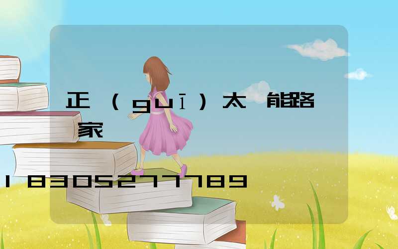 正規(guī)太陽能路燈廠家電話
