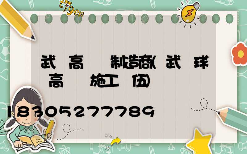 武漢高桿燈制造商(武漢球場高桿燈施工隊伍)