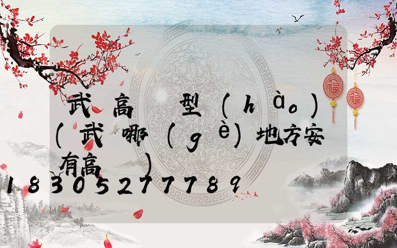 武漢高桿燈型號(hào)(武漢哪個(gè)地方安裝有高桿燈)
