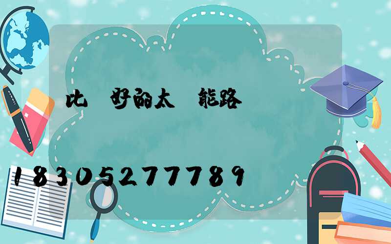 比較好的太陽能路燈