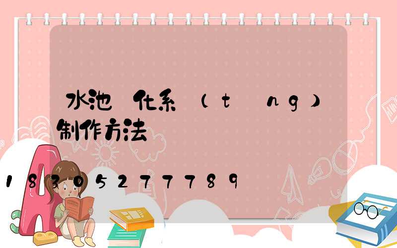 水池凈化系統(tǒng)制作方法