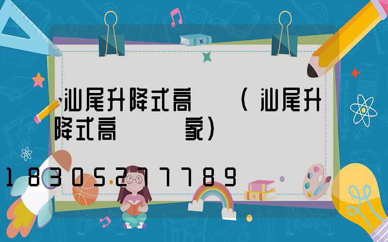 汕尾升降式高桿燈(汕尾升降式高桿燈廠家)