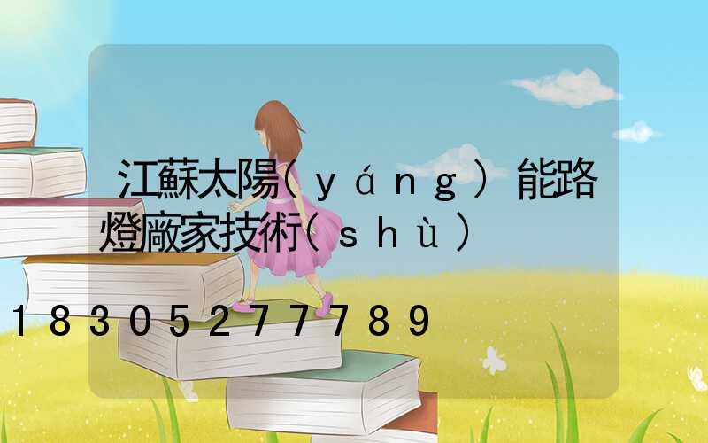 江蘇太陽(yáng)能路燈廠家技術(shù)