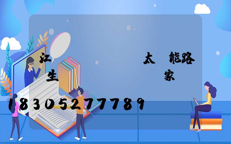 江蘇專業(yè)太陽能路燈生產(chǎn)廠家