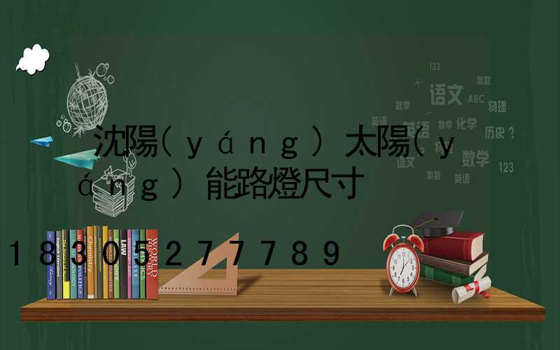 沈陽(yáng)太陽(yáng)能路燈尺寸