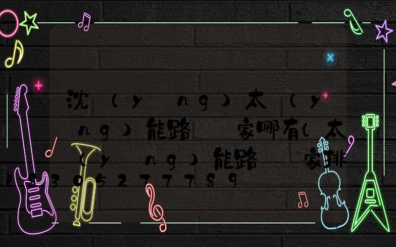 沈陽(yáng)太陽(yáng)能路燈廠家哪有(太陽(yáng)能路燈廠家排名榜前十名)