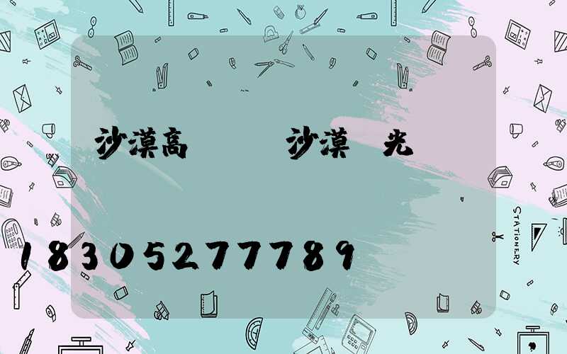 沙漠高桿燈(沙漠燈光)