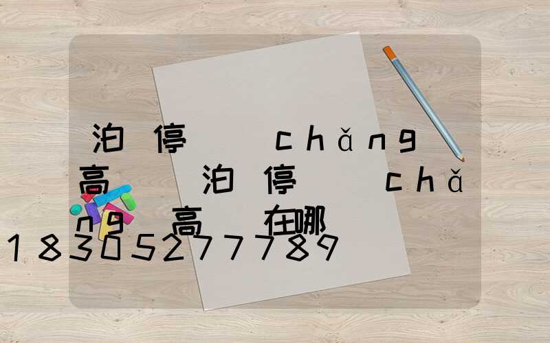 泊頭停車場(chǎng)高桿燈(泊頭停車場(chǎng)高桿燈在哪)