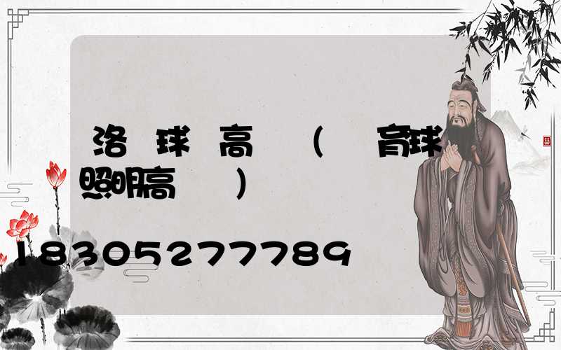 洛寧球場高桿燈(體育球場照明高桿燈)