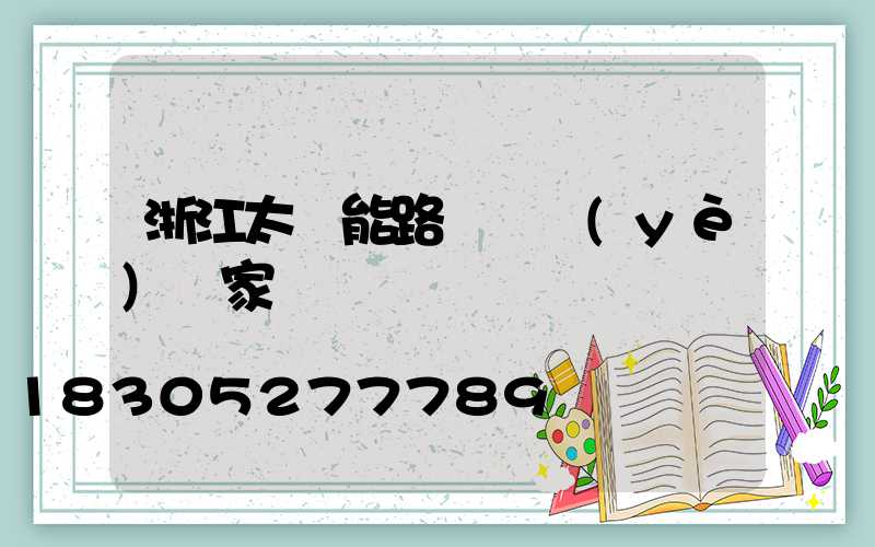 浙江太陽能路燈專業(yè)廠家