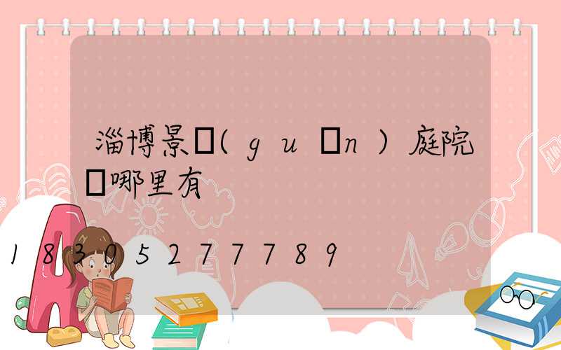 淄博景觀(guān)庭院燈哪里有