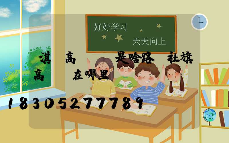 淇縣高桿燈東是啥路(社旗高桿燈在哪里)