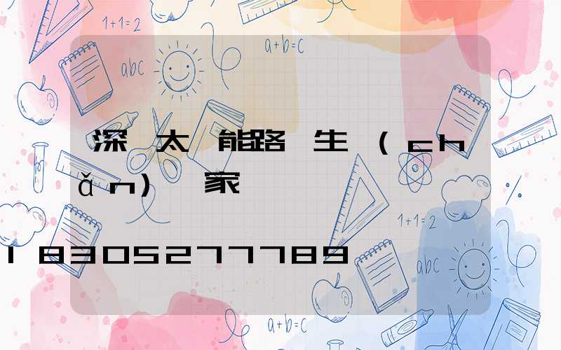 深圳太陽能路燈生產(chǎn)廠家
