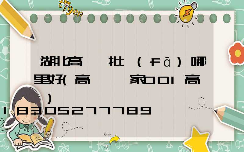 湖北高桿燈批發(fā)哪里好(高桿燈廠家001高桿燈)