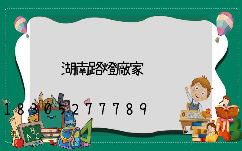 湖南路燈廠家